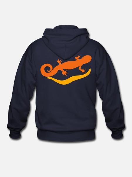 salamander - Gildan Heavy Blend Adult Zip Hoodie - navy
