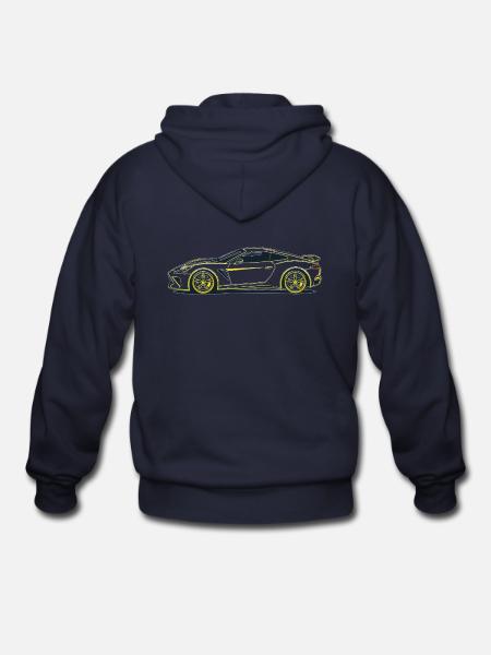 Starburst Velocity Racer - Gildan Heavy Blend Adult Zip Hoodie - navy