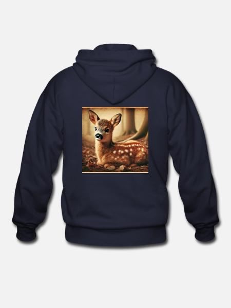 A relative of Bambi - Gildan Heavy Blend Adult Zip Hoodie - navy