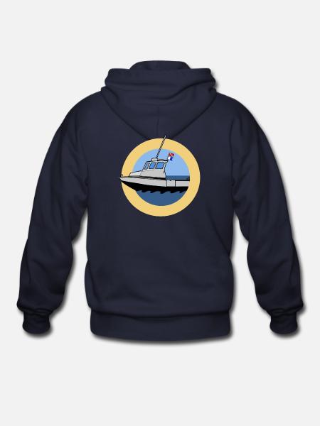 Scuba Boat - Gildan Heavy Blend Adult Zip Hoodie - navy