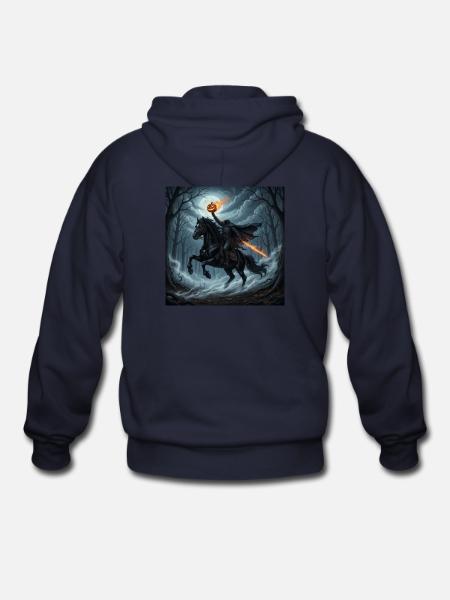 Headless Horseman - Gildan Heavy Blend Adult Zip Hoodie - navy