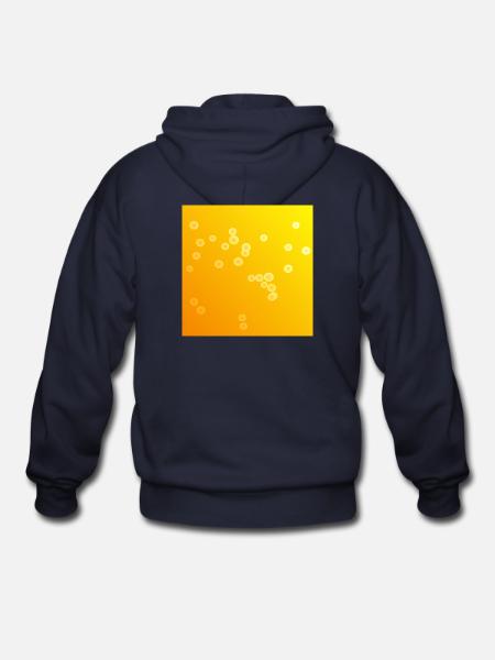 pretty yellow bubbles - Gildan Heavy Blend Adult Zip Hoodie - navy
