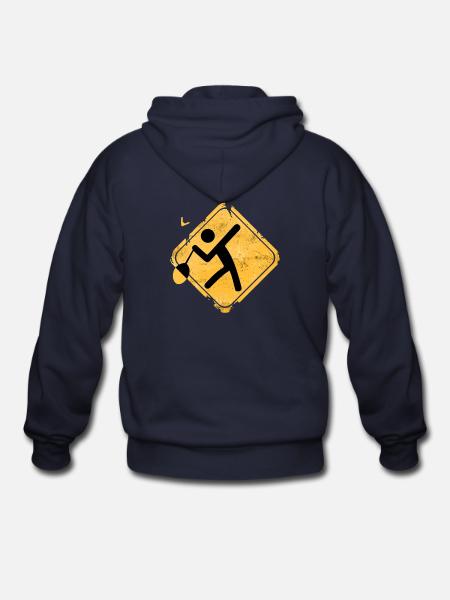 Escape Dash Hazard Icon - Gildan Heavy Blend Adult Zip Hoodie - navy