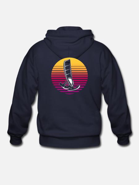 Windsurfing Water Sports Windsurfer - Gildan Heavy Blend Adult Zip Hoodie - navy