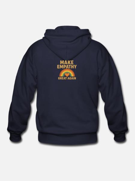 Make Empathy Great Again - Gildan Heavy Blend Adult Zip Hoodie - navy
