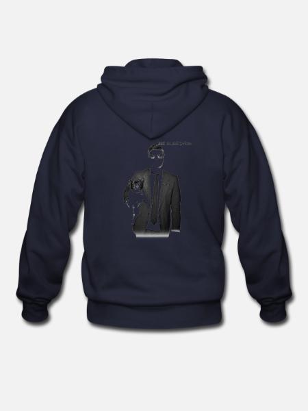 LCD Sound System - Gildan Heavy Blend Adult Zip Hoodie - navy