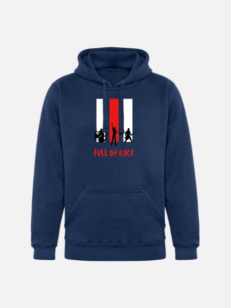 Black_White_and_Red_Concert_Band_T-shirt_Design - Unisex Heavyweight Hoodie - true navy