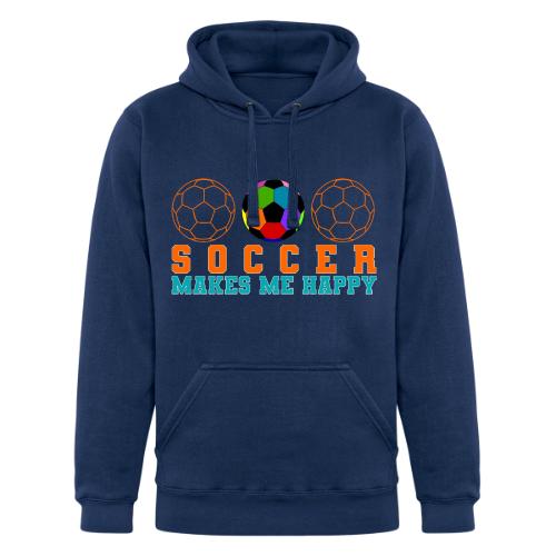 Soccer Makes Me Happy - Unisex Heavyweight Hoodie