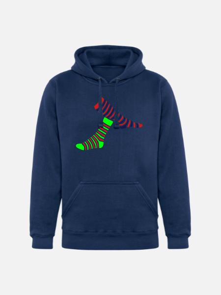 1 sock 2 - Unisex Heavyweight Hoodie - true navy