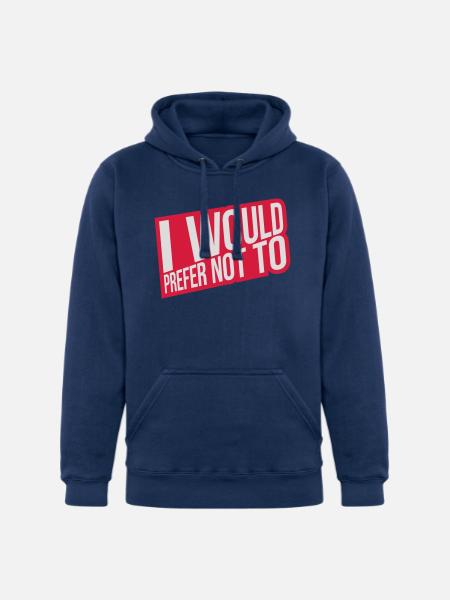 I prefer not to - Unisex Heavyweight Hoodie - true navy