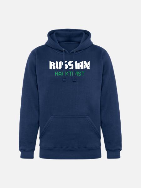 Russian Hacktivist Pixel Design - Unisex Heavyweight Hoodie - true navy