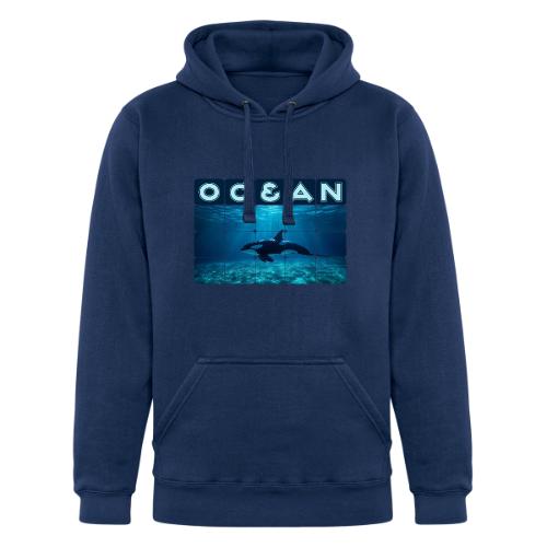 Ocean: Orca in Motion - Unisex Heavyweight Hoodie