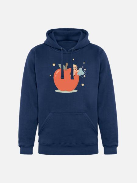 Funny bookworm cleaning house - Unisex Heavyweight Hoodie - true navy
