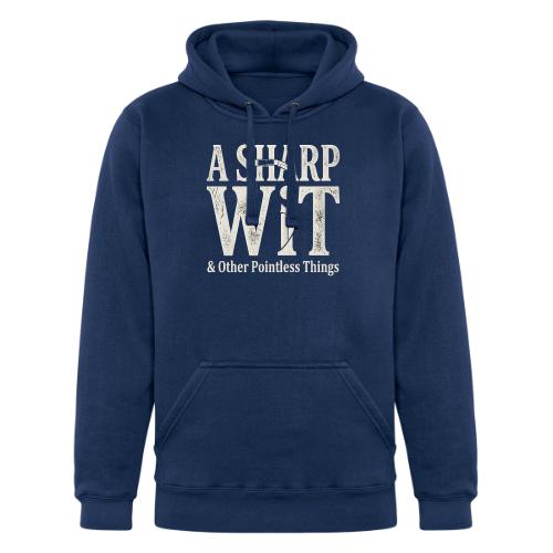 A Sharp Wit & Other Pointless Things - Knife Pun - Unisex Heavyweight Hoodie