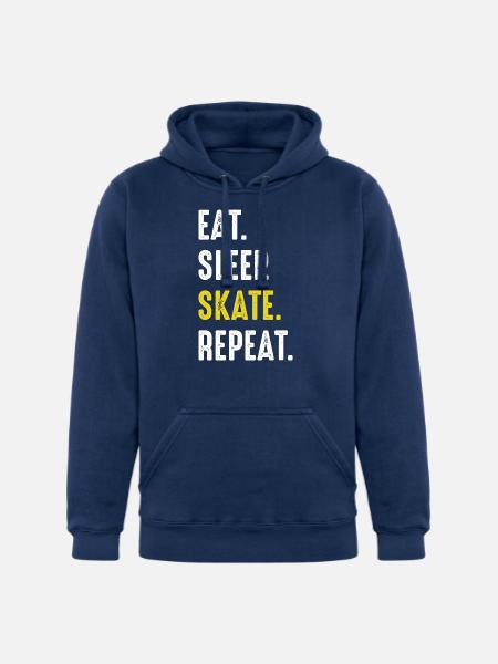 Eat Sleep Skate Repeat - Unisex Heavyweight Hoodie - true navy