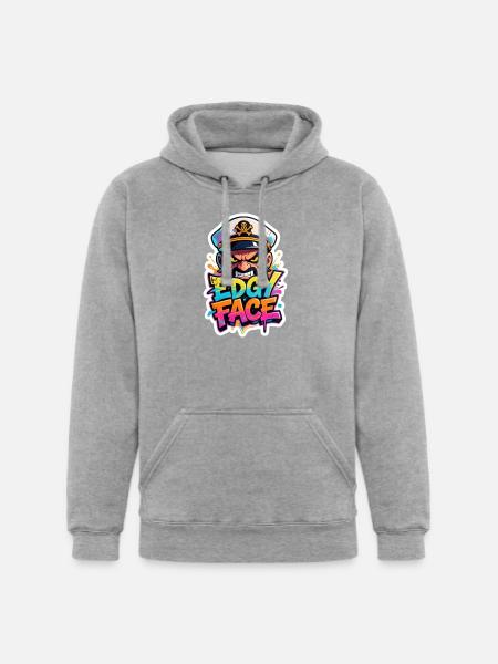 Edgy Face Sailor - Unisex Heavyweight Hoodie - heather gray