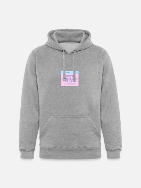 Pastel Glitch Error Window - Unisex Heavyweight Hoodie - heather gray