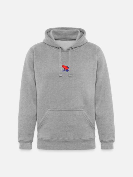 Strawberry Poison Dart Frog - Unisex Heavyweight Hoodie - heather gray