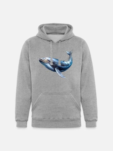 Whale - Unisex Heavyweight Hoodie - heather gray
