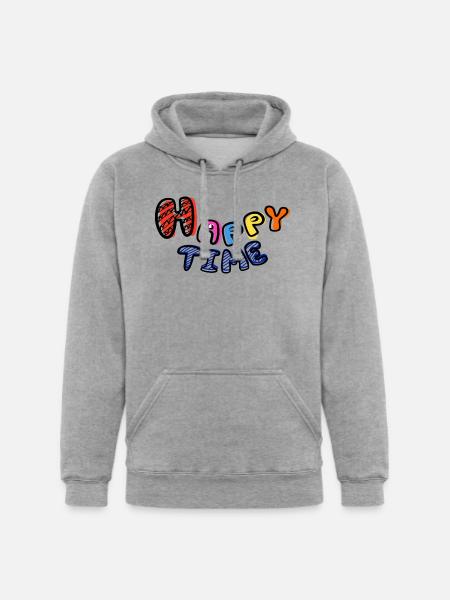Happytime - Unisex Heavyweight Hoodie - heather gray