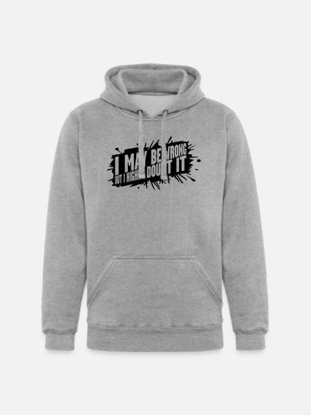 I may be wrong - Unisex Heavyweight Hoodie - heather gray