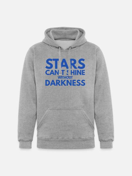 Stars can't shine without darkness - Unisex Heavyweight Hoodie - heather gray