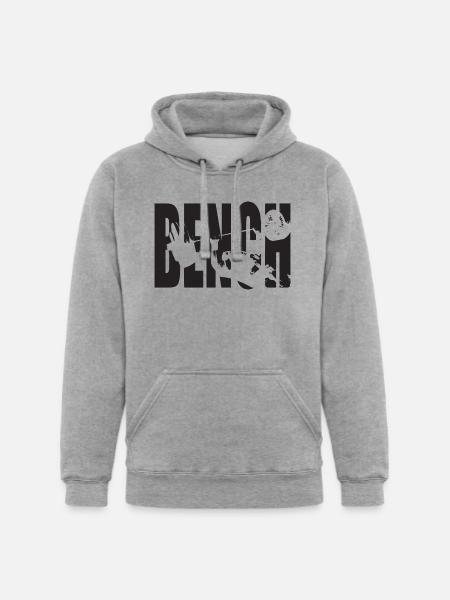 Bench Press - Unisex Heavyweight Hoodie - heather gray