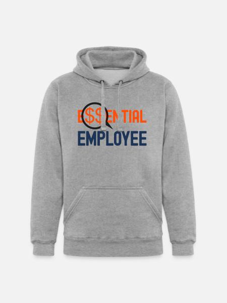 Essential Employee Dollar Sign - Unisex Heavyweight Hoodie - heather gray