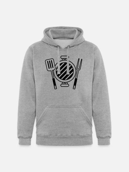 Charcoal BBQ grill master - Unisex Heavyweight Hoodie - heather gray