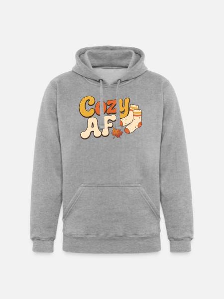 Cozy AF Autumn Socks - Unisex Heavyweight Hoodie - heather gray