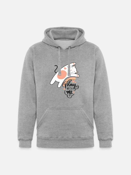 funny cat - Unisex Heavyweight Hoodie - heather gray