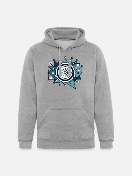 Circuit Starburst Emblem - Unisex Heavyweight Hoodie - heather gray