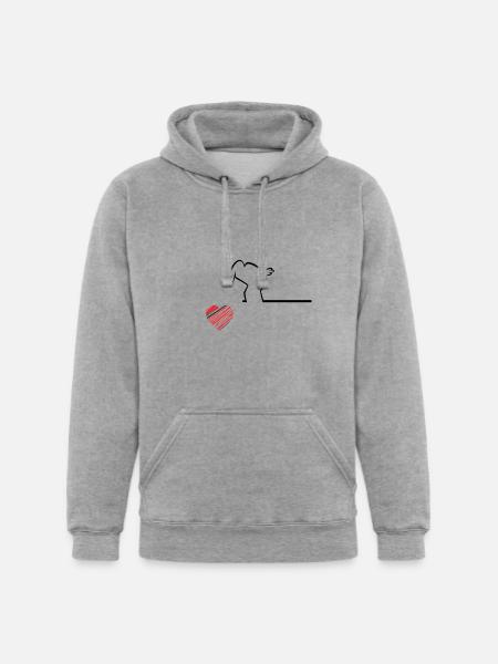 heart bag - Unisex Heavyweight Hoodie - heather gray