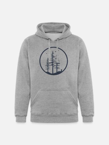 Nature Black and white - Unisex Heavyweight Hoodie - heather gray