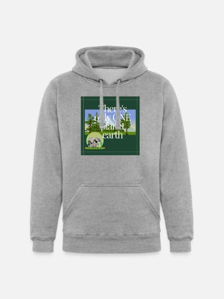 ONE PLANET EARTH - Unisex Heavyweight Hoodie - heather gray
