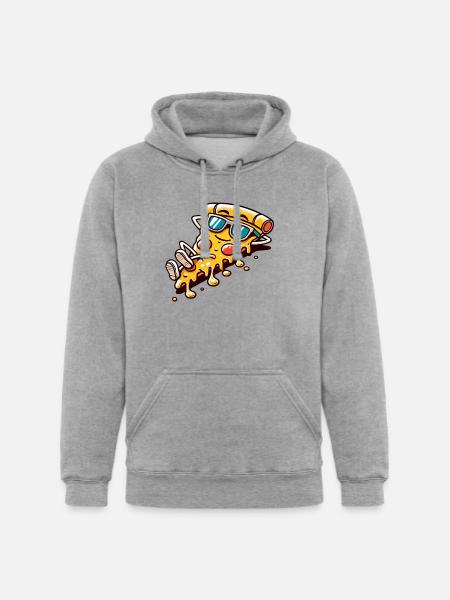 Pizza slice - Unisex Heavyweight Hoodie - heather gray