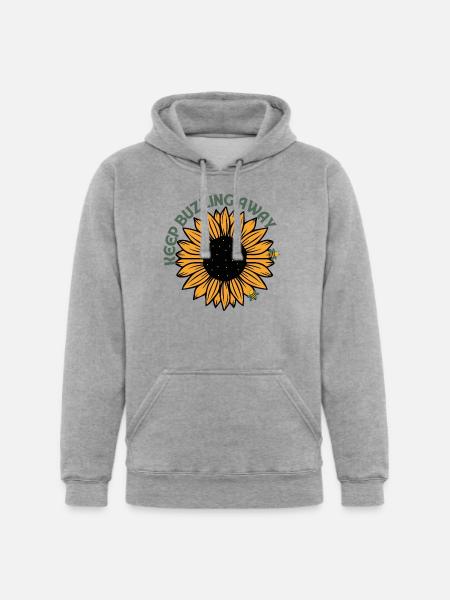 Keep Buzzing Away - Unisex Heavyweight Hoodie - heather gray