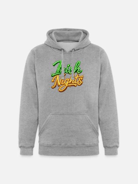 Irish Nights Neon Sign - Unisex Heavyweight Hoodie - heather gray