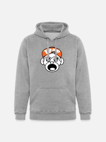 Trap Monkey - Unisex Heavyweight Hoodie - heather gray