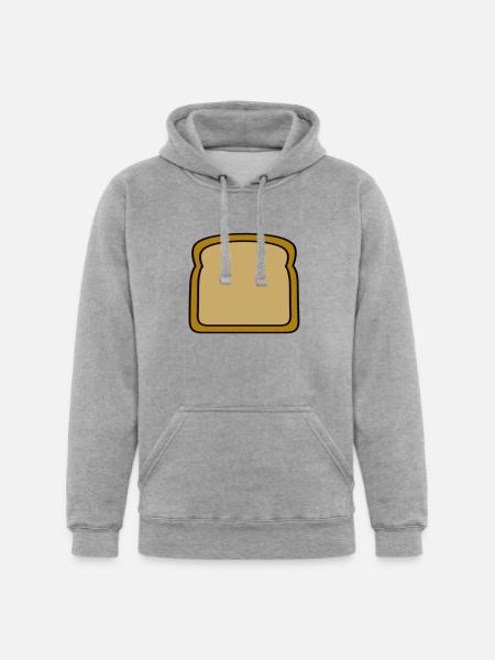 Bread Slice - Unisex Heavyweight Hoodie - heather gray