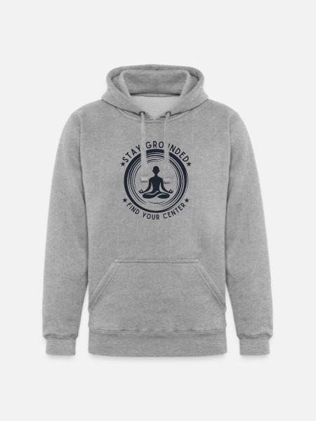 Meditative Silhouette - Unisex Heavyweight Hoodie - heather gray