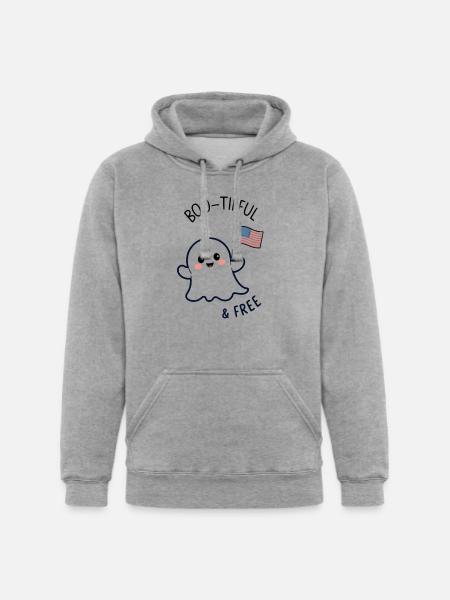 Ghost - 4th of july - Unisex Heavyweight Hoodie - heather gray