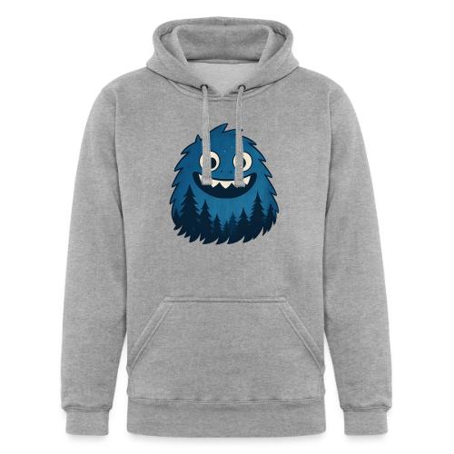 Whimsical Blue Forest Monster – Cute Cartoon Night - Unisex Heavyweight Hoodie