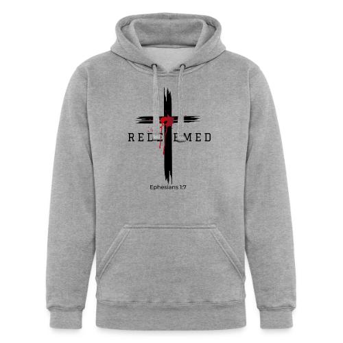 Redeemed by the blood of Jesus - Ephesians 1:7 - Unisex Heavyweight Hoodie