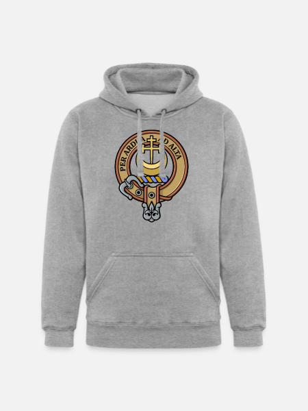 Clan Hannay Crest - Unisex Heavyweight Hoodie - heather gray