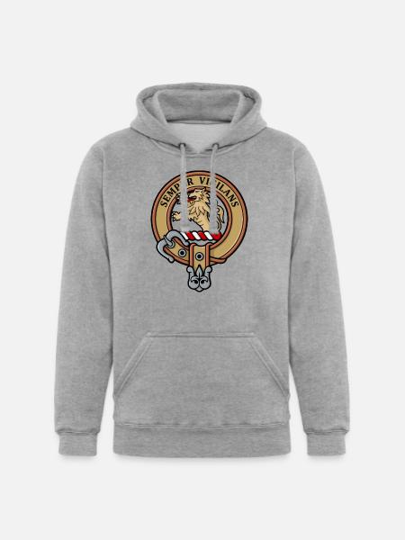 Clan Wilson Crest - Unisex Heavyweight Hoodie - heather gray