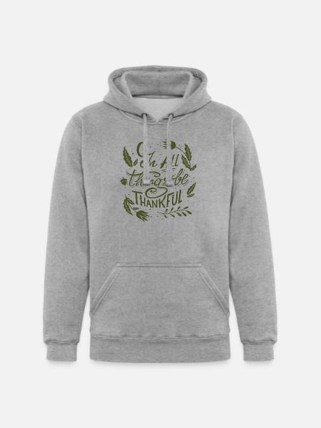 Be Thankful - Unisex Heavyweight Hoodie - heather gray