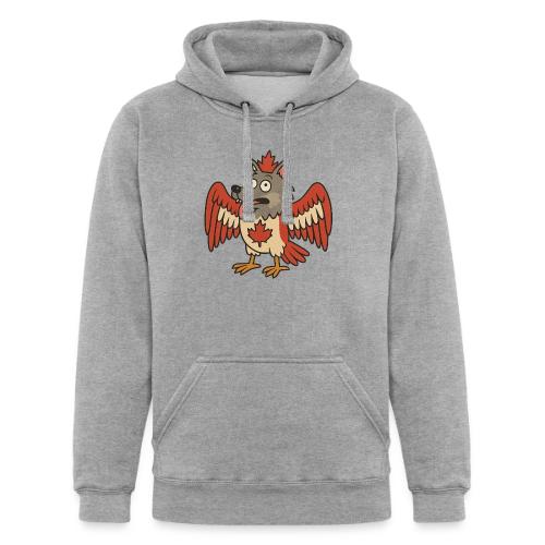 Maple-Mad Wolfbird – Quirky Canadian Creature - Unisex Heavyweight Hoodie