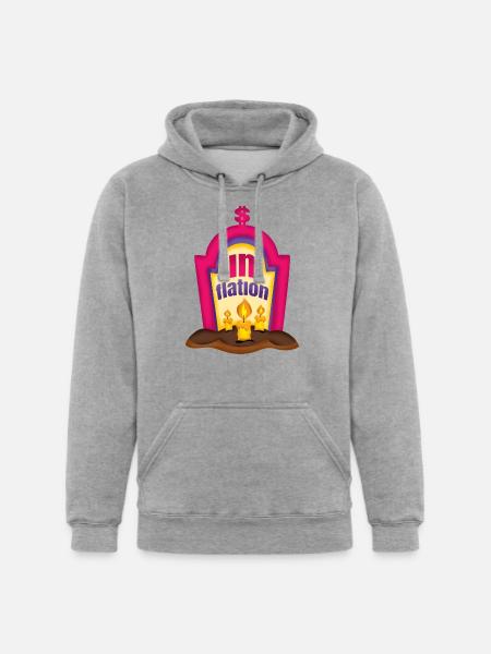 Halloween Inflation Grave - Unisex Heavyweight Hoodie - heather gray