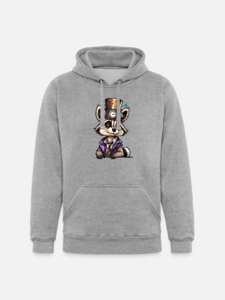 Well-dressed raccoon - Unisex Heavyweight Hoodie - heather gray